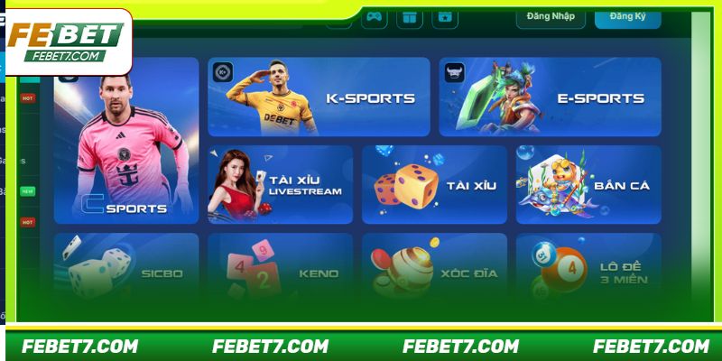 Các kênh liên lạc với hệ thống mà FEBET đang hỗ trợ